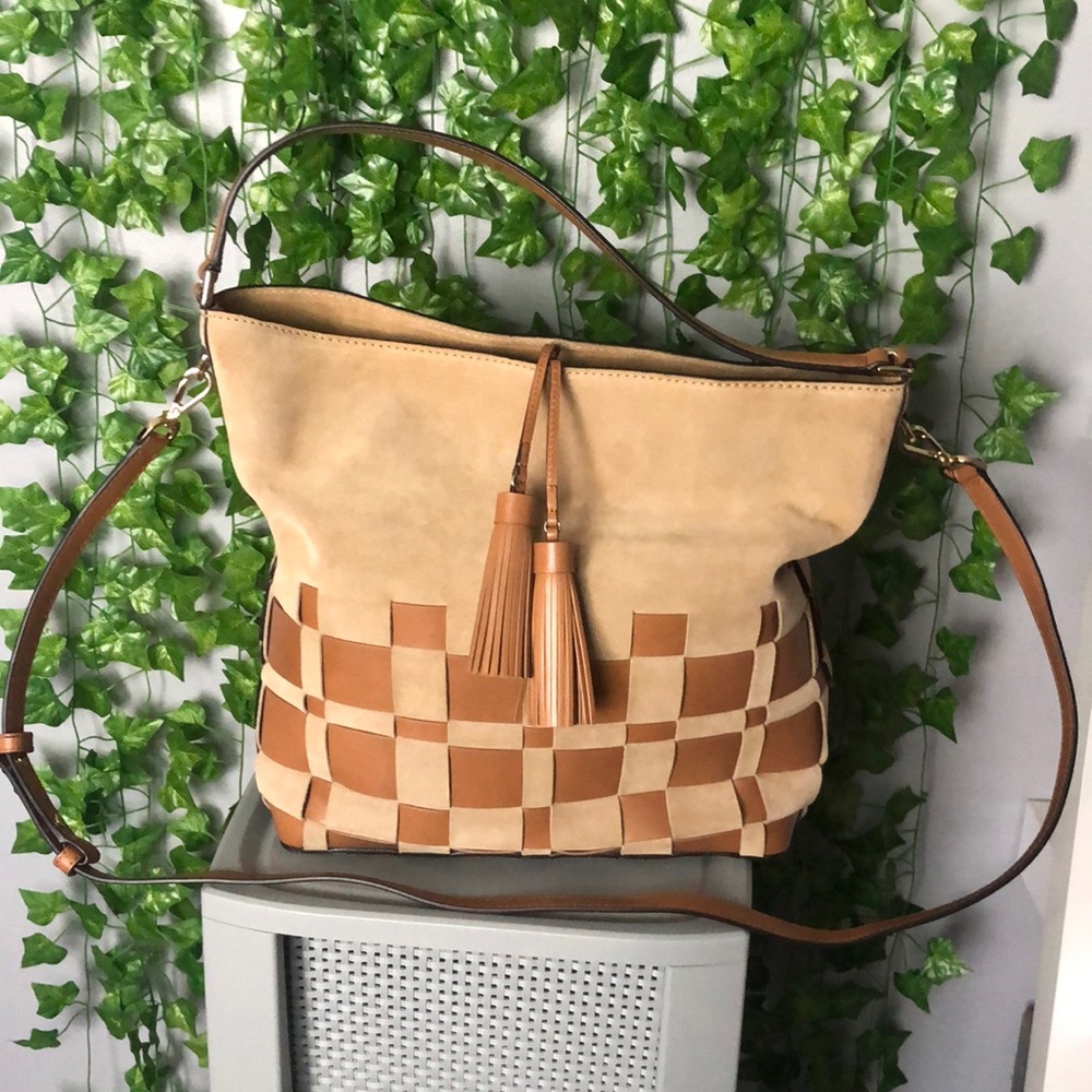 New with tags Tan sued Michael Kors purse With removable crossbody strap